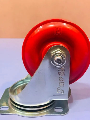 Red 3 Inch Pu Caster Wheel - Usage: Furniture & Trolleys