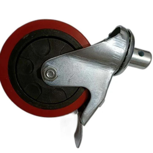 Red 4 Inch Pu Caster Wheel - Usage: Industrial Equipment