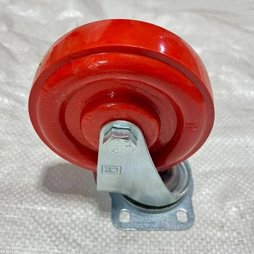 Red Pu Trolley Caster Wheels
