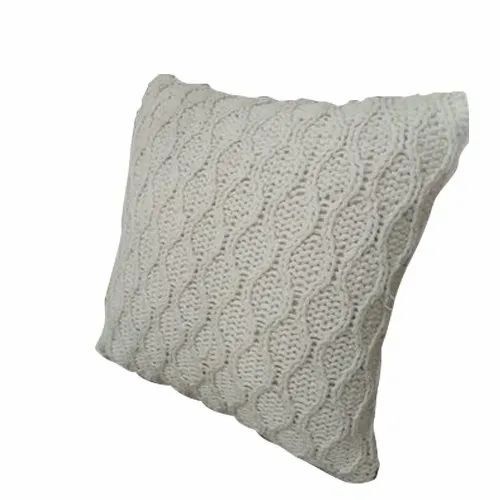 Square Cushion Cover - Color: White