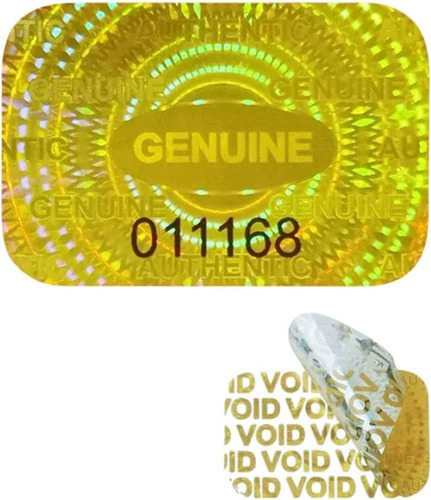 Square Hologram Sticker Labels