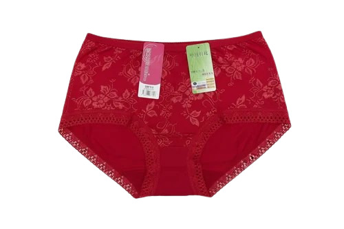 Women Red Color Net Panty