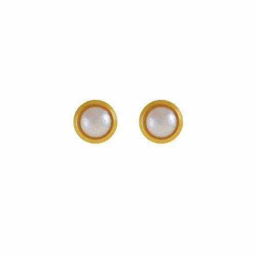 3mm White Pearl Ear Stud