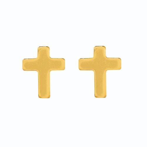 4 Mm Cross Ear Studs