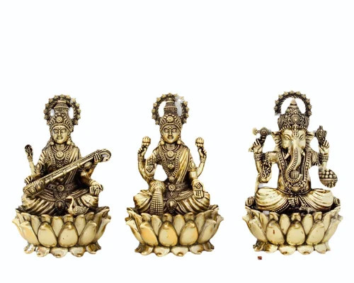 6 Inch Antique Brass God Statues