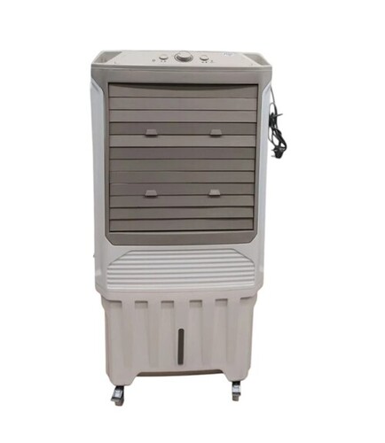 90L Yuvi Air Cooler - Plastic, 250 sq.ft, White Blue | 3500 CMH Airflow, Honeycomb Cooling Media, Axial Fan