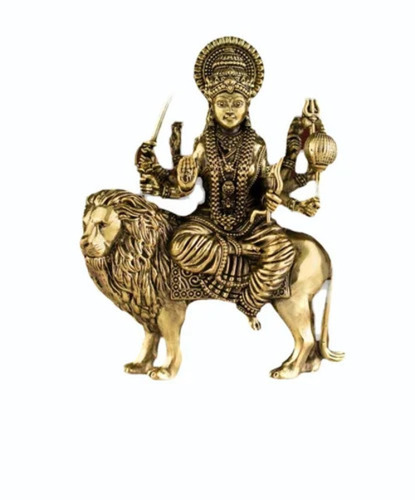 Brass Maa Durga Sitting Statue
