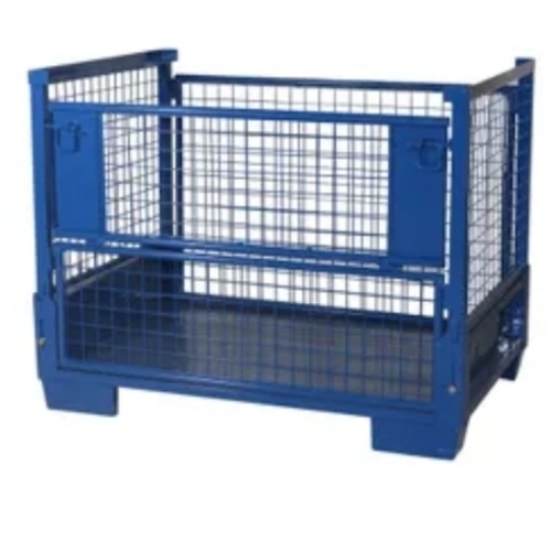 Collapsible cage pallet four side close