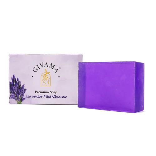 Lavender Handmade Soap - Organic, 100gm, Rectangular Box | Female, All Skin Types, High Foam Bath Soap