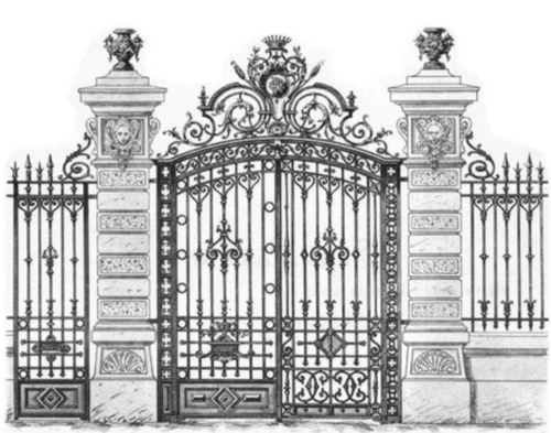 Manual Wrought Iron Staircase Railing - Iron, Polished Black, Durable | Corrosion Resistant, Customizable Patterns, Weather Resistant