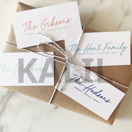 Printed Gift Tags - Coating Type: Gloss Coated