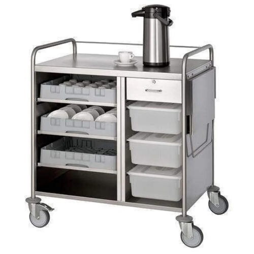 Stainless Steel 3 Shelves Tea Snacks Trolley