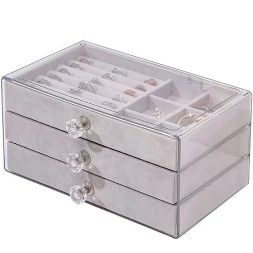 3 layer jewellery storage box