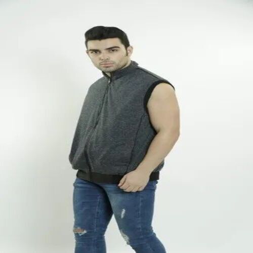 Mens Sleeveless Plain Jacket