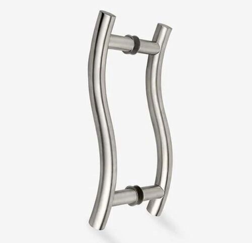 Silver Pull Glass Door Handle