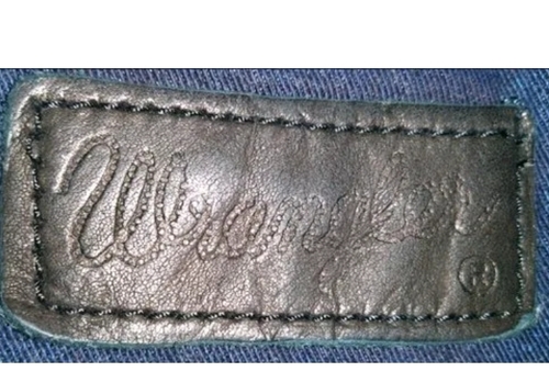 Jeans Black Leather Patch