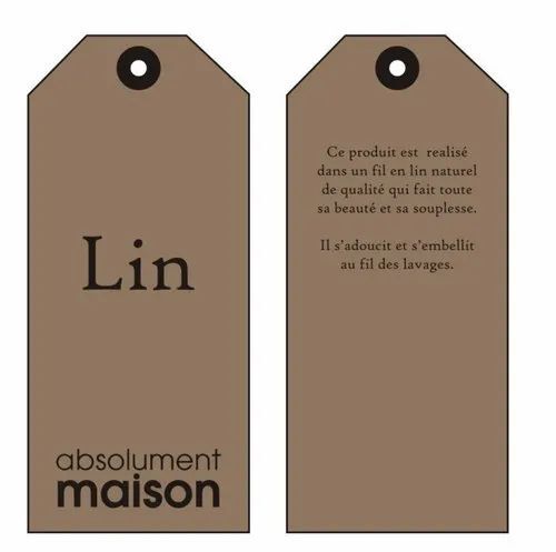 Kraft Paper Printed Brown Hang Tags