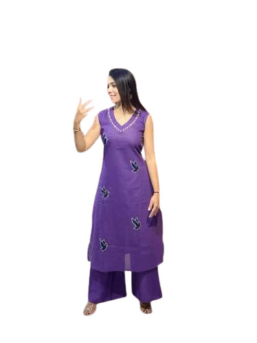 Ladies Light Purple Palazzo Suit