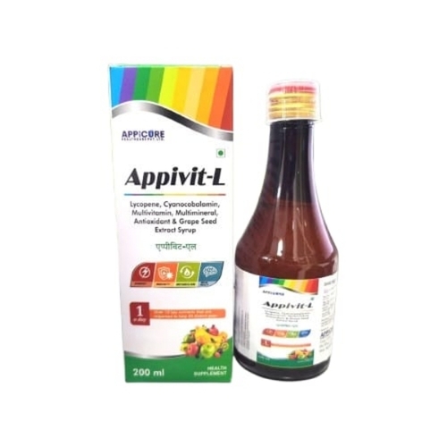 200ml Appivit L Syrup - Plastic Bottle, 99% Purity, Sweet Taste | Liquid, Box Packaging, Suitable For Adults