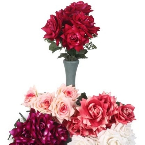 Artificial Flower Rose Bushes