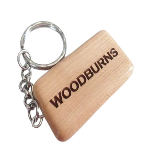 Brown Wooden Keychain