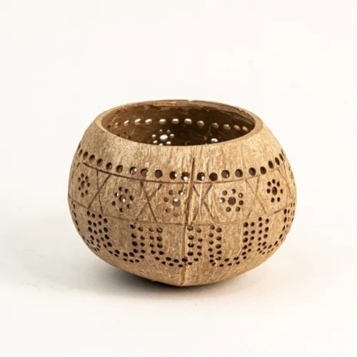 Coconut Shell Candle Holder