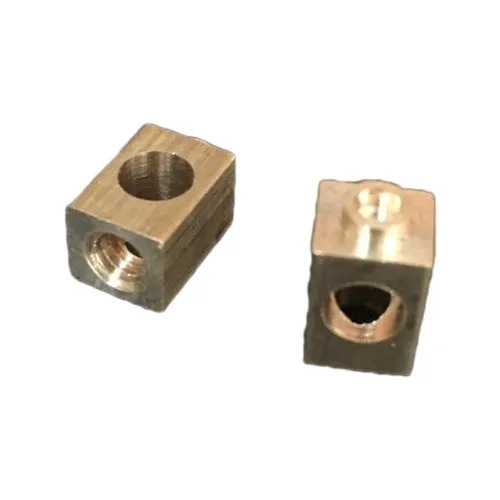 Golden Color Brass Terminal Connector - Brass, Polished Finish, Golden Color | Electric Fitting, Box Packaging