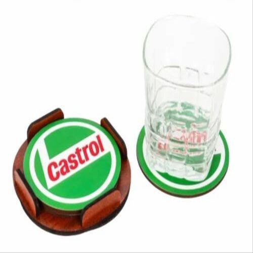 Mdf Wooden Tea Coaster Set