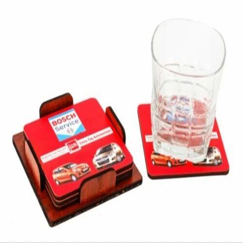 Mdf Wooden Tea Coasters Set
