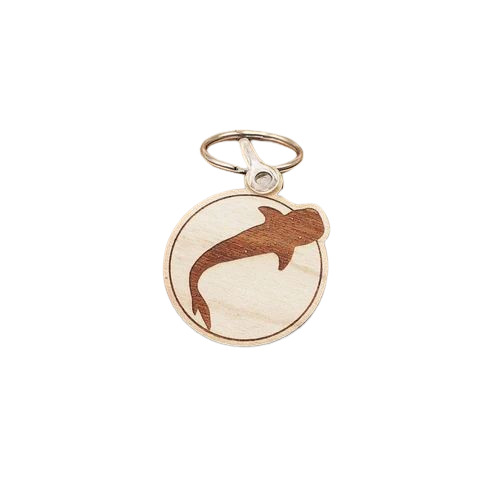 Round Wooden Keychain