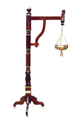 Shirodhara Stand With Head Portion With Brass Decoration