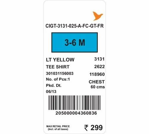 3mm Garment Prices Hang Tags