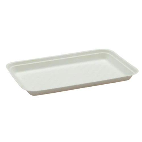 Bagasse White Rectangle Plate - Customized Size, White | Disposable, Eco-Friendly, Lightweight