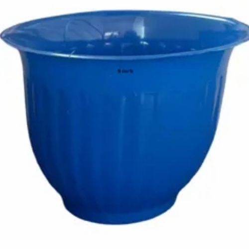 Blue Plastic Flower Pot
