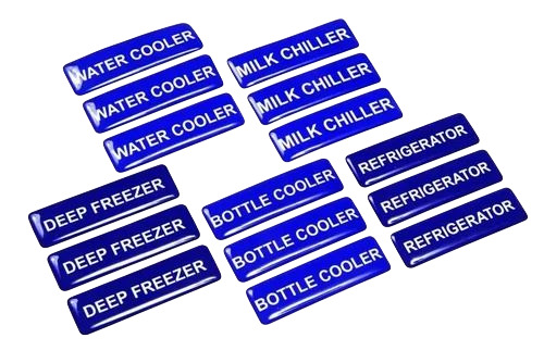 Blue Pu Dome Sticker