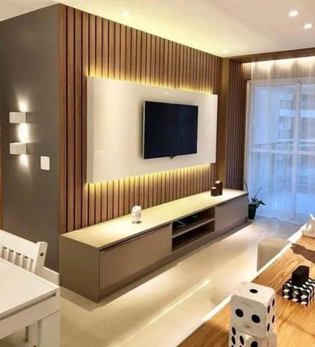 Brown Floor Mounted Tv Unit