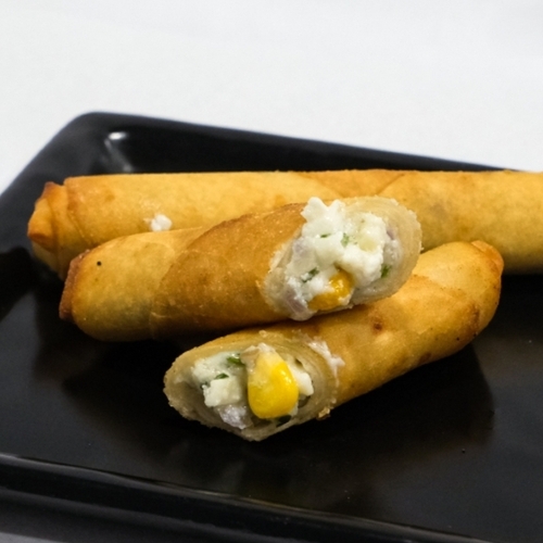 Frozen Cheese And Corn Spring Roll