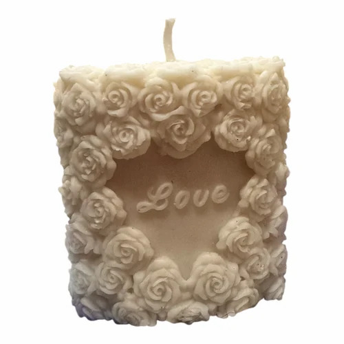 Soy Wax Rose Pillar Candle