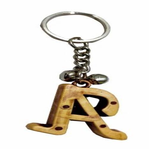 Wooden Alphabet Keychain
