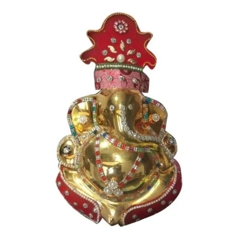 Golden Ceramic Ganesh Statue