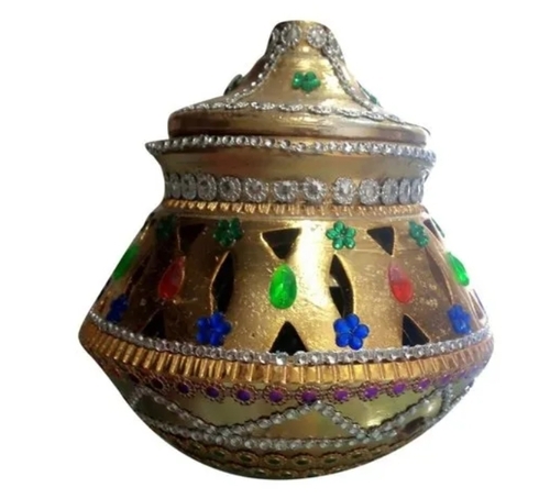 Golden Ceramic Puja Kalash