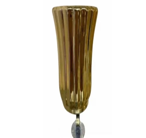 Golden Plain Ceramic Flower Pot