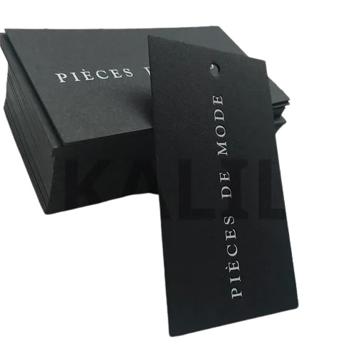 Hard Paper Black Printed Tag