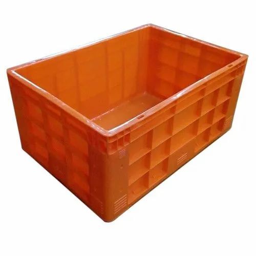 Orange Color Plastic Crate