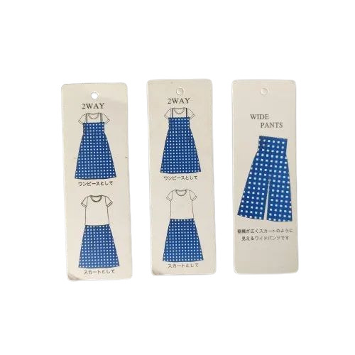 Printed White Garment Hang Tag