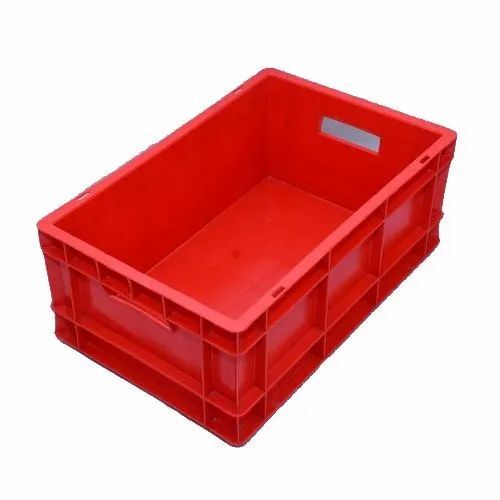 Red Plastic Storage Crate By Seabridge Packaging