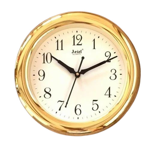 Round Golden Wall Clock