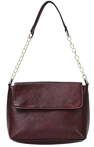 Genuine Leather Shoulder Bag - Leather, Customized Size | Overflap Closure, Water Resistant, 1 Year Warranty