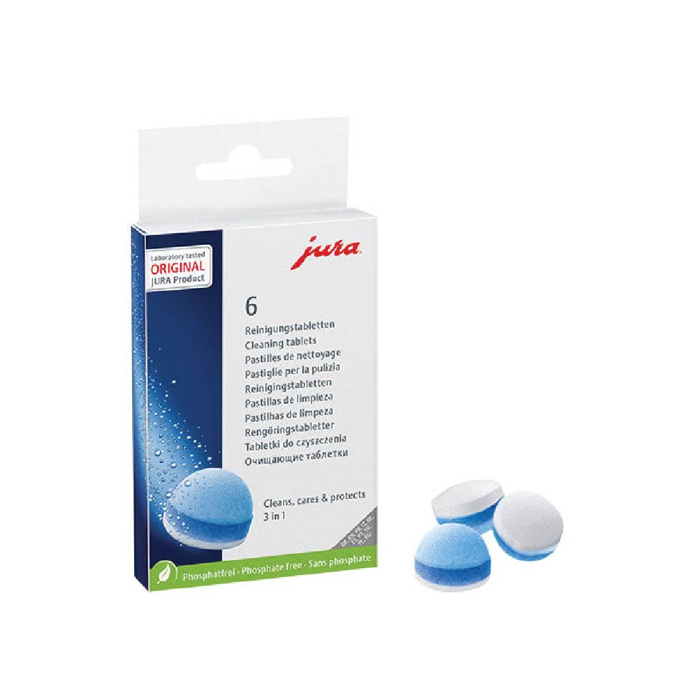 Jura Cleaning Tablets (box Of 6 Pcs) - Color: White And Blue