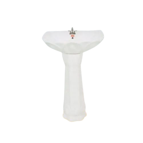 Plain White Pedestal Wash Basin